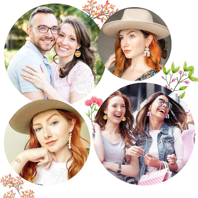 24vnt auskarų pjaustytuvų rinkinys Botaninės geometrinės formos polimerinės molio formos papuošalų auskarams