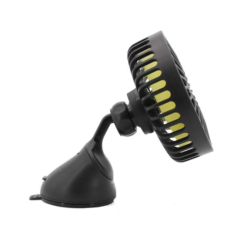 Portable Car Fan With Suction Cup 3 Speeds 5V USB Dashboard Cooling Air Circulator Fan 5 Blades For Vehicles Home