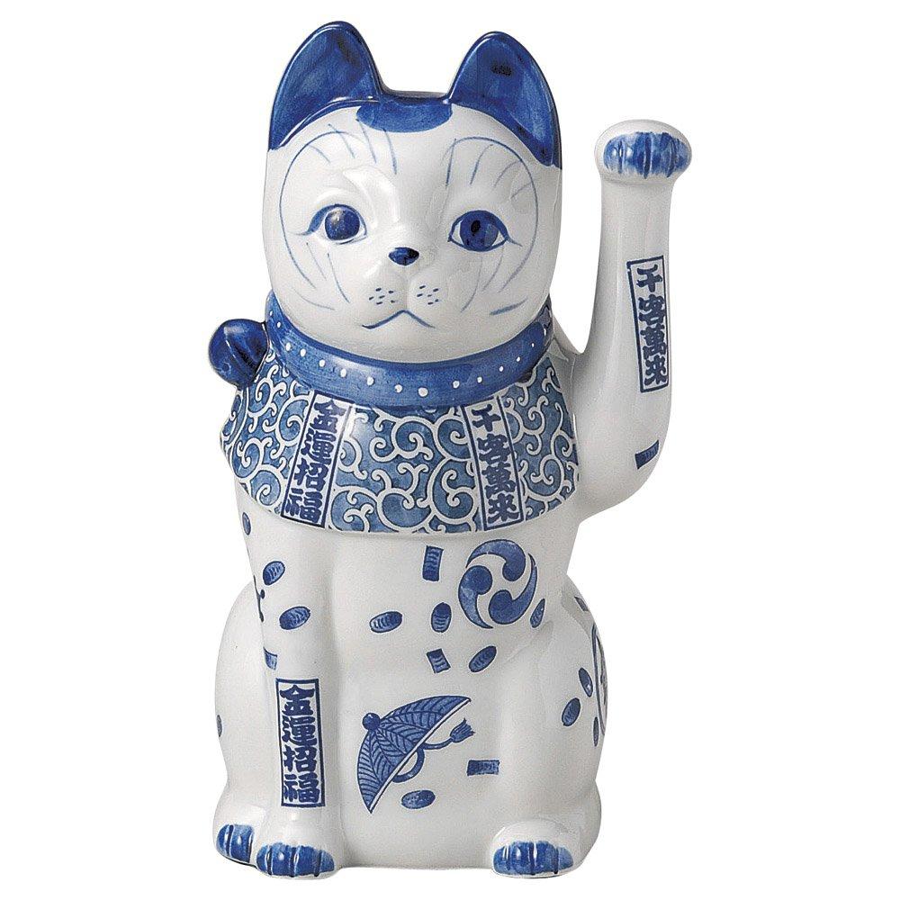 

Dyed left Japanese stylish commercial use (middle) [23.5cm 695g] [beckoning cat] Restaurant, inn, tableware, restaurant, tableware,