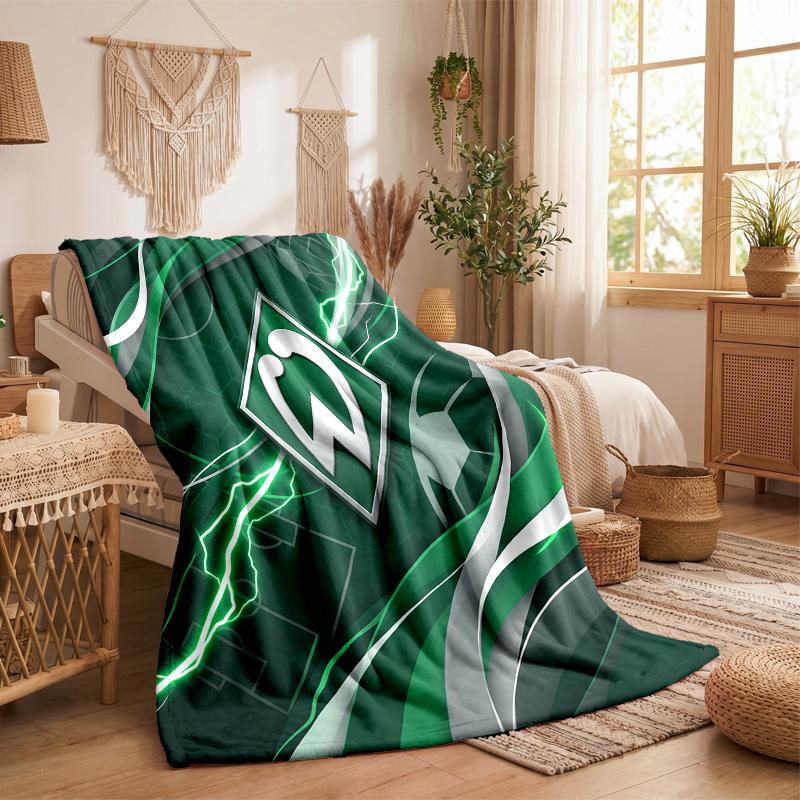 Werder Bremen Football Print Flannel Blanket Soft Warm Sofa Bed Throw Blanket For Home Office Bedroom