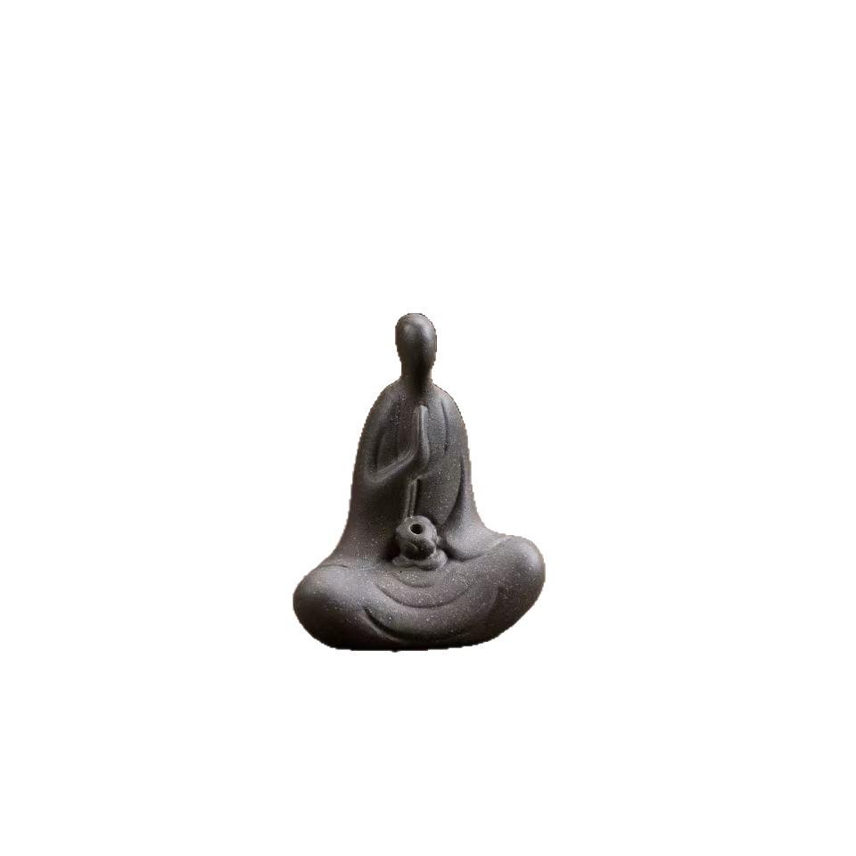 Yixing Zisha Handmade Tea Pet: Formless Buddha Incense Holder for Zen Tea Tray Ornament