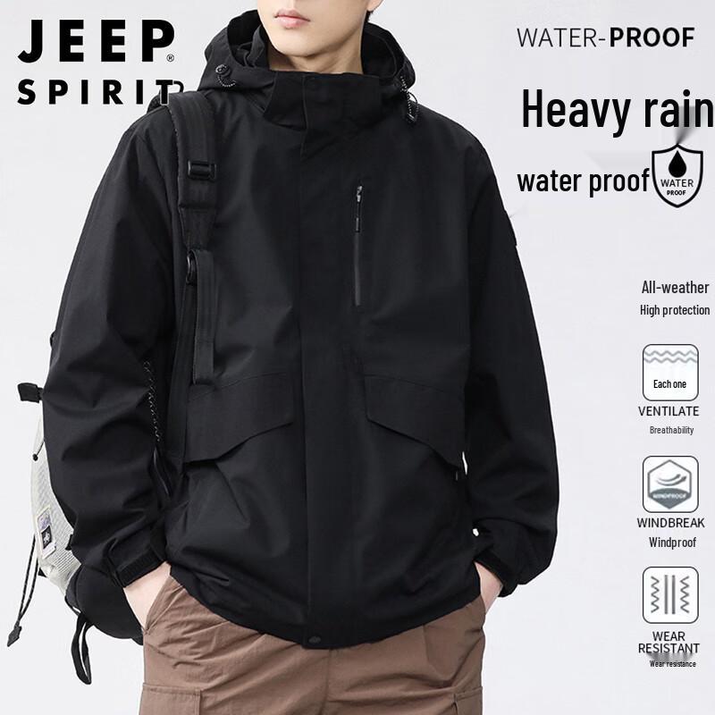 

JEEP SPIRIT Men s Hooded Windbreaker Jacket XL