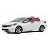 6Pcs Gloss Black Pillar Post Fit For Kia K3 Forte Sedan      Window Sticker Cover Door Side Trim Decor Kit
