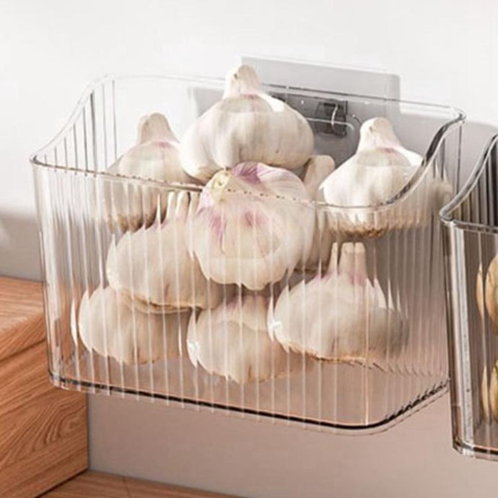 Floating Shelves Bin Organizer Plastic Hole Free Wall Mounted Storage Organizer Box