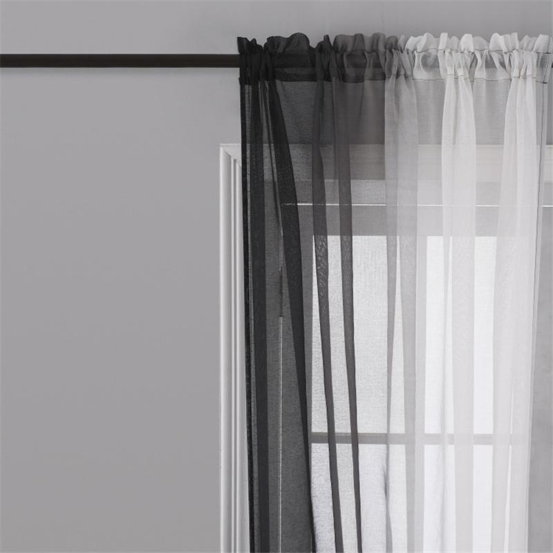 Einfache transparente Vorhänge mit Farbverlauf Elegante Fensterschleier für Wohnzimmer, Schlafzimmer & Balkon Sonnendurchlässige dekorative Tüllvorhänge