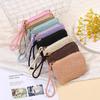 Straw Mini Coin Purse with Durable Zipper Wallet for Girls Women Card Holder Essential