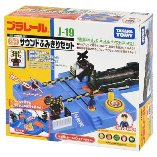 Plarail J-19 Plakids Sound Level Crossing Set
