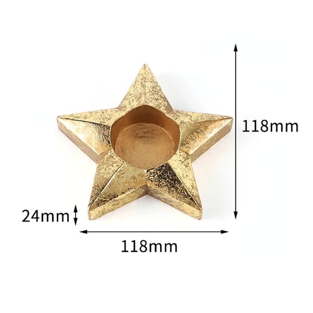 Five pointed Star Aromatherapy Candlestick Imitation Old Moon Star Candle Tray Home Atmosphere Decoration Props Crafts Ornaments 1Pc
