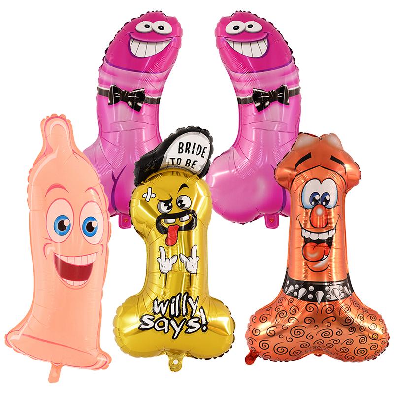 Huge Penis Shape Foil Balloon Bachelorette Party Decoration Bride To Be Globos Wedding Hen Night Adult Party Team Bride Supplies