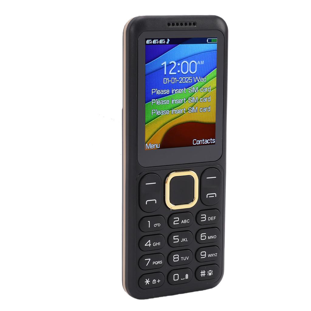 2G Unlocked Phone Triple SIM Big Buttons 2.4 Inch Screen Mobile Phone with SOS MP3 Call SMS Bluetooth FM Function