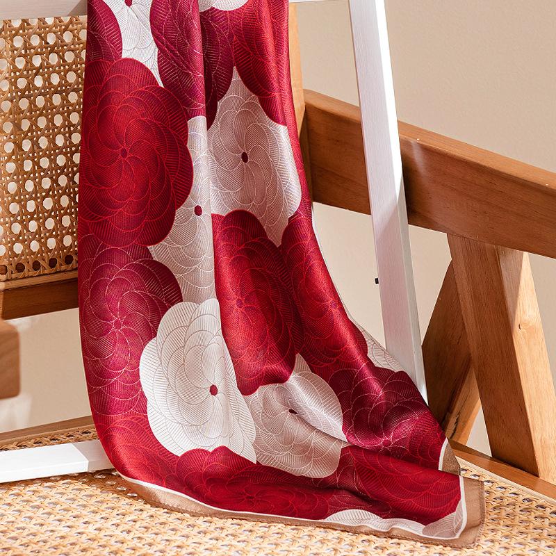 100% mulberry silk  new retro polka dot printed silk scarf shawl sunscreen