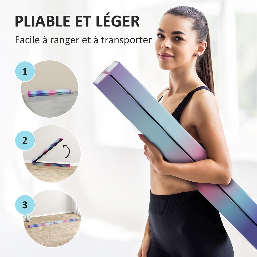 Pliable Gymnastics Beam 236 cm in Multicolore Oxford Fabric