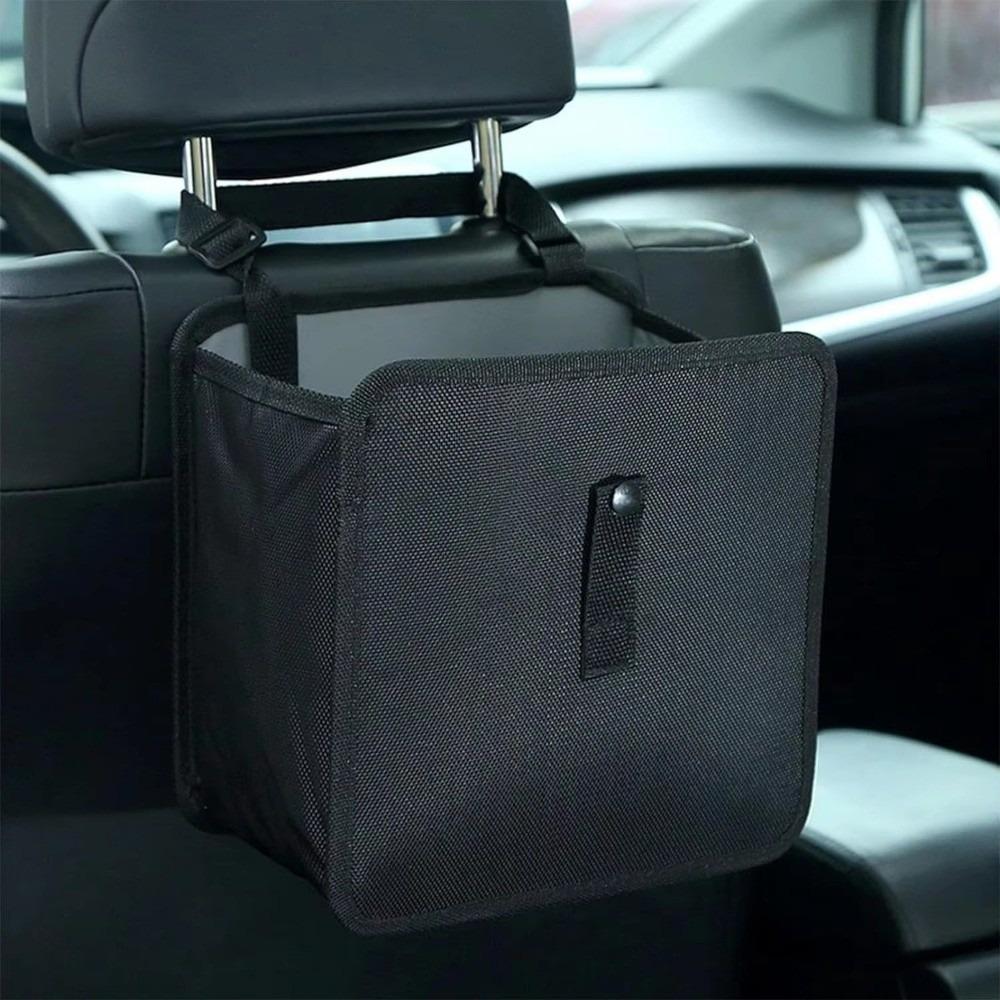 Portable Foldable Car Trash Can Hanging Leakproof Seat Back Bag Large Capacity Waterproof Storage Bag Car Interior Accessories
