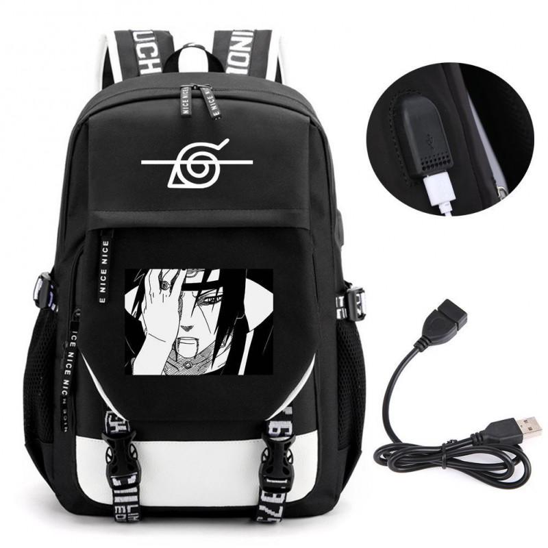 Großes Fassungsvermögen Anime Naruto Inspiriertes Rucksack für Teenager Schüler Tägliche Nutzung Laptop Reisetasche Urbaner Stil