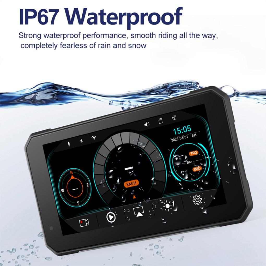 Motorcycle DVR Dual Recording And Split Screen Display Motorcycle DVR Support Tire Pressure Sensor