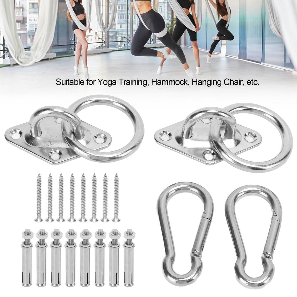 Stainless Steel Ceiling Hanging Kit High Hardness Suspension Bracket Hook Hanger for Yoga Hammock Swings