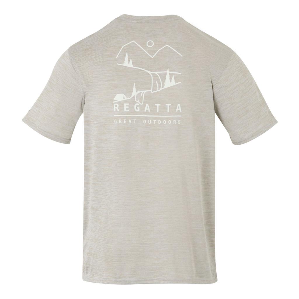 Regatta Mens Fingal IX Back Print Marl T-Shirt