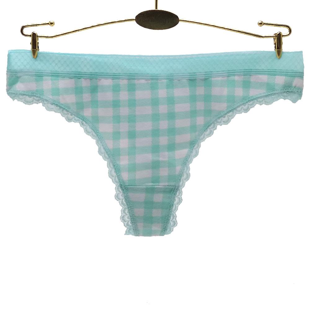 Damskie koronkowe stringi seksowne bawełniane majtki z niskim stanem kobiece stringi wygodna bielizna oddychające kalesony 6 sztuk/partia