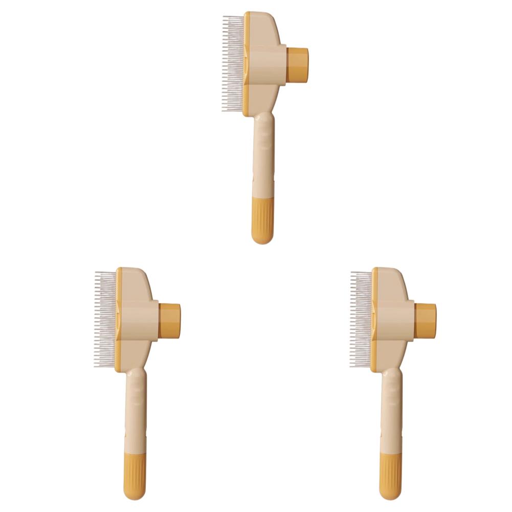 Dog Hair Remover Brush One-Button Hairs Cleaning Bath Brush Multi-Purpose Pet Cleaning Comb for Loosening Up Removing Debris