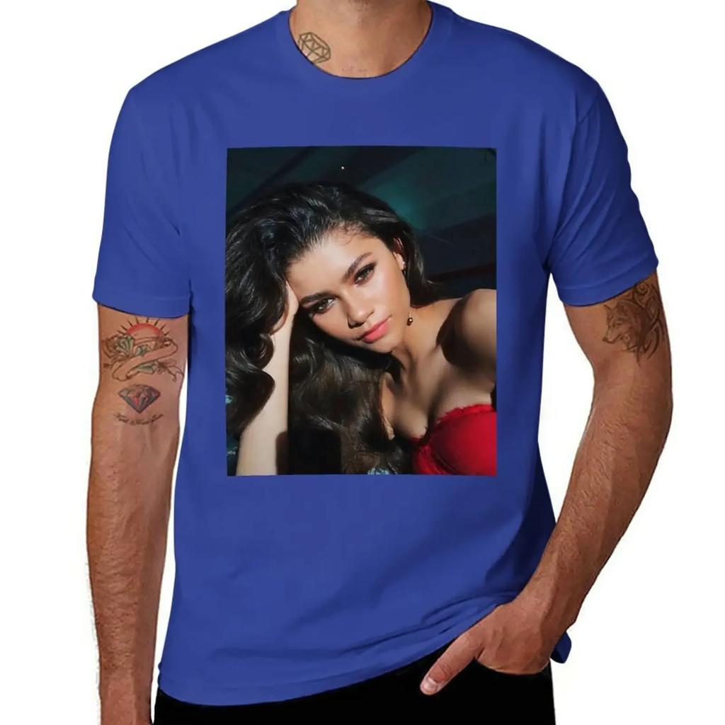 Zendaya T-Shirt Sweat Summer Tops Mens White T Shirts