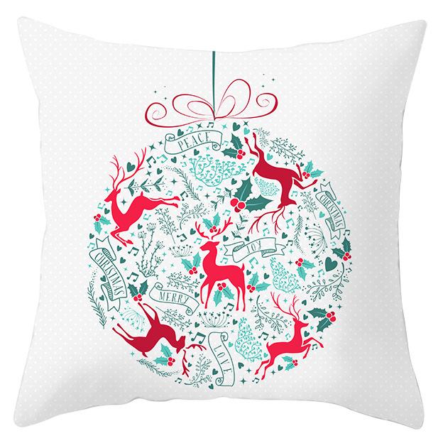 Рождественский лось снежинка персиковая кожа флис наволочка праздничный домашний декор автомобильная диванная наволочка