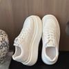 Cowhide version~ thick-soled little white shoes for women 2025 new small height increase leather soft-soled casual sports board shoes for women