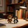 2Pcs 3D Printed Monkey Figurine Movable Joints Mini Orangutan Statue Fidget Toy Home Office Desktop Decoration Ornament