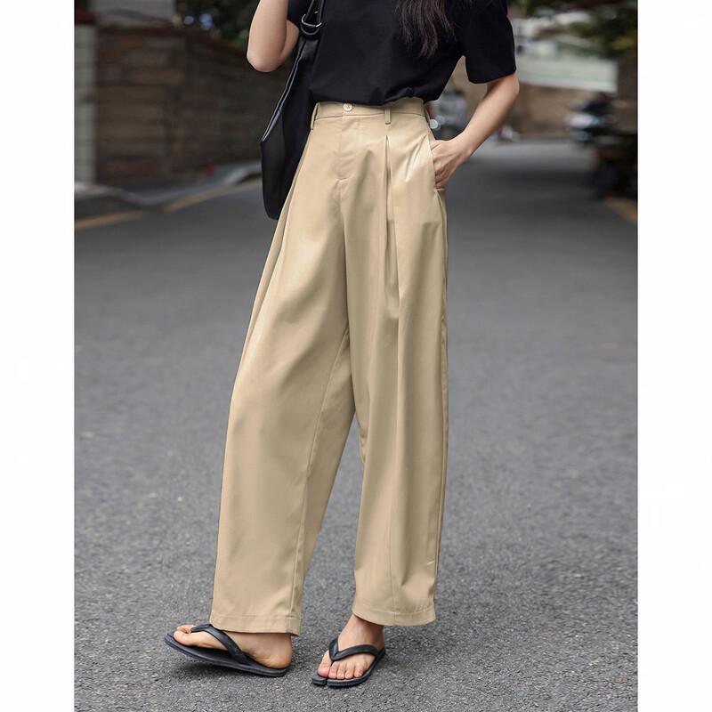Demana Women's Slimming Casual Layered Ankle Pants