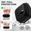 Square Earbud Case Portable EVA Storage Bag Cell Phone Accessories Organizer with Carabiner for Wired/Wireless Earphone, Earbud, Earpieces, SD Memory