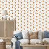 Retro White and Peach Wallpaper for Living Room and Bedroom 50x1000