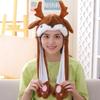 Cute Cartoon Pinch Ears Moveable  Cap Warm Hat Santa  Elk for Christmas Gift Decorative Props