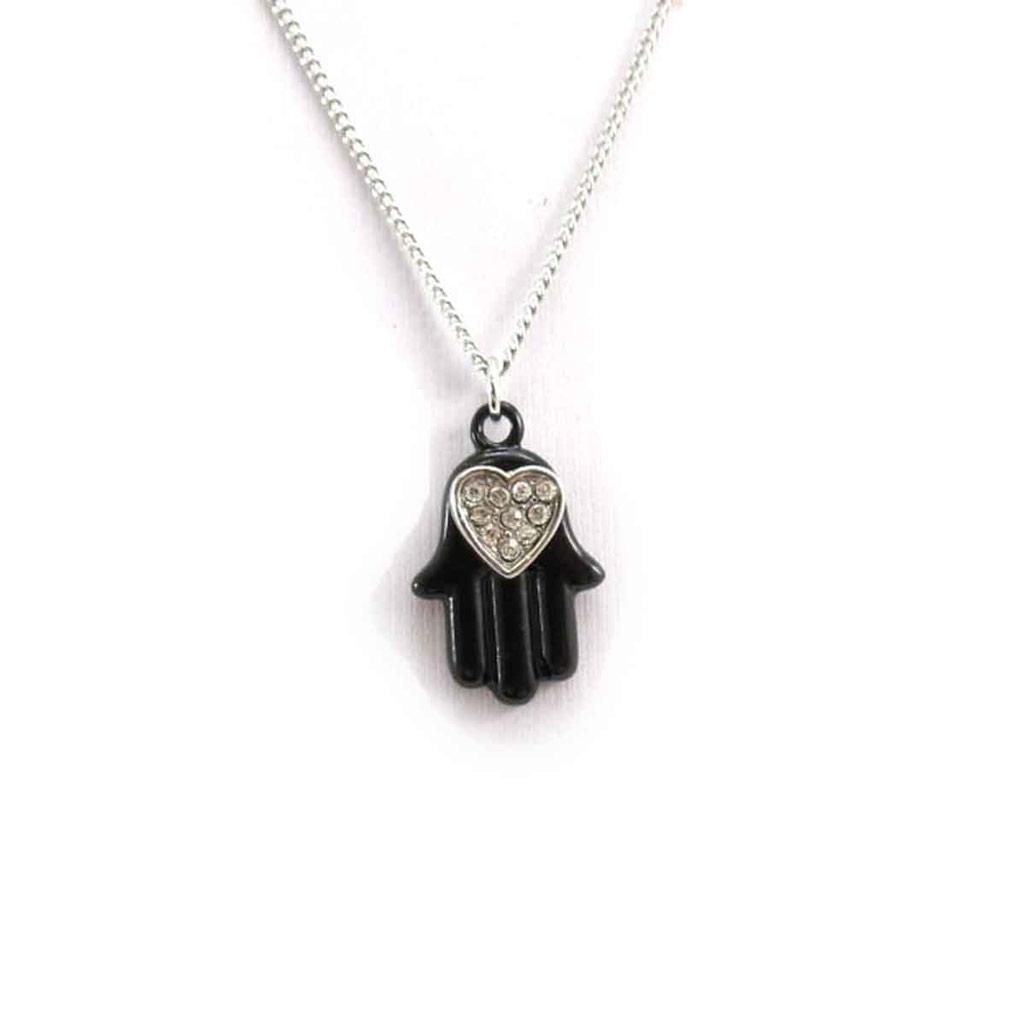 Les Trésors De Lily [J8078] - Designer Necklace 'Fatma' Black Silver