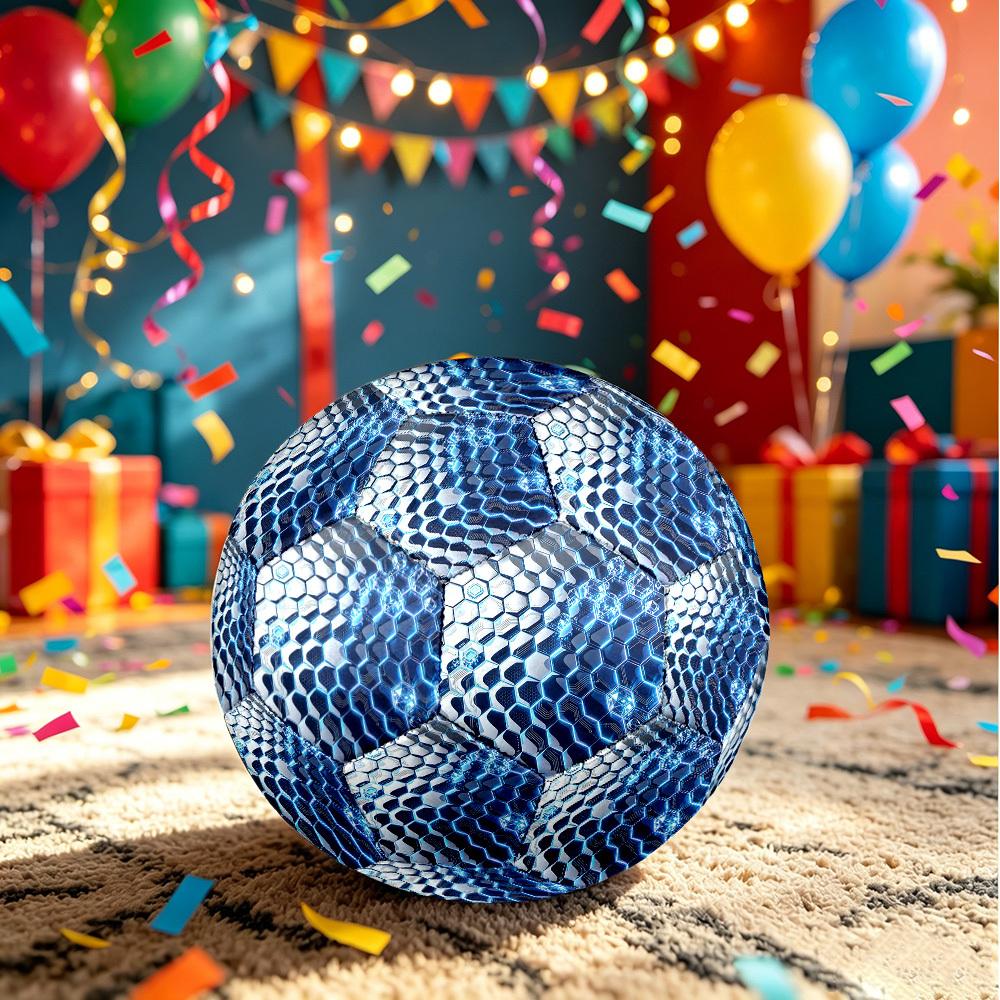1pc Hexagonal Future Size 5 Soccer Ball Professional Match Training Football Indoor &Outdoor Sports Ball Lightweight Durable c6515