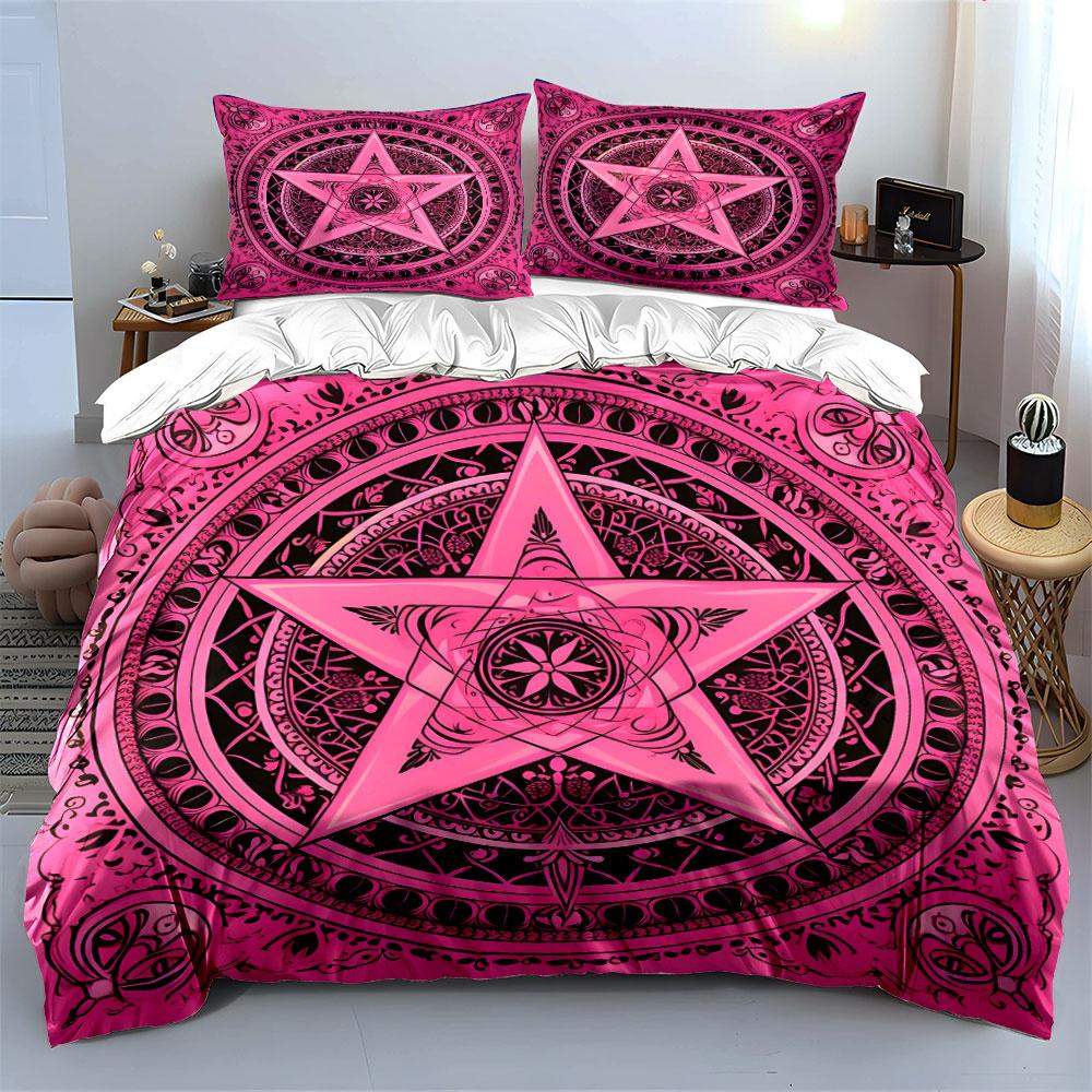 Mystical Star Pattern Set Decor Kid'S And Adults' Bedroom Decor, Exquisite Three-Piece Bedding Set Gift