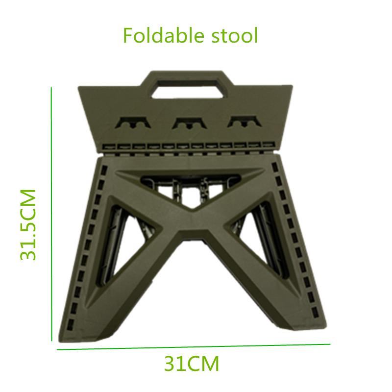 Outdoor Portable Folding Stool Camping Portable Plastic Stool High Load-bearing Handle Design Mini Chair Camping Fishing Stool