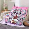 1 Stück leichte Flanelldecke mit Waschbär-Aufdruck, bequeme und warme Decke, für Camping, Sofa, Bett, Couch, Büro, Geschenk