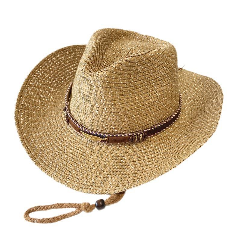New western cowboy hats for men and women can take summer vacation travel sunscreen sun hat retro sun hat knight hat