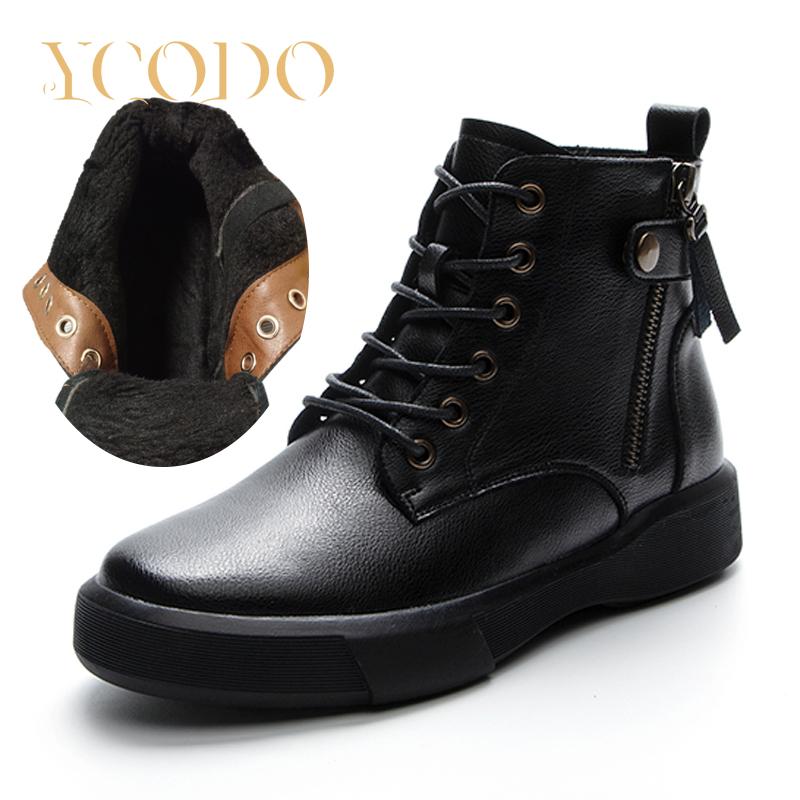 

Осенние и зимние женские ботинки из натуральной кожи, студенческие кожаные ботинки для девочек, бархатные, теплые и удобные нескользящие ботильоны 35