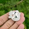 Gift For Her Natural Larimar Multi Stone Flower Adjustable Ring 925 Silver