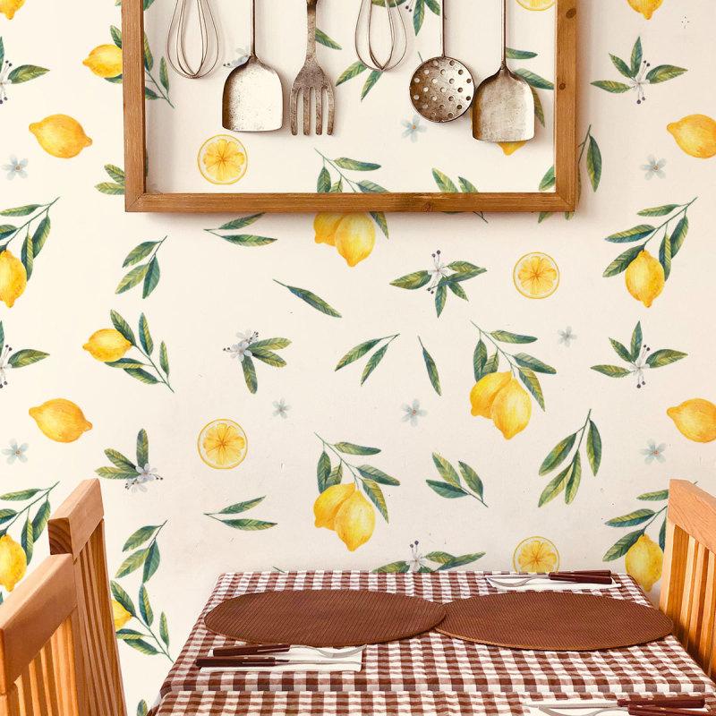 2pcs/set Fresh Fruit Wall Stickers Decoration Children's Room Background Wall Decoration