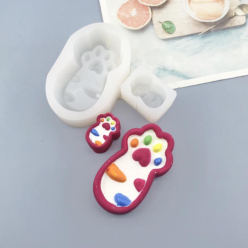 Mini Silicone Cat Paw Mold – Pinchable & Cute for Handmade Crafts