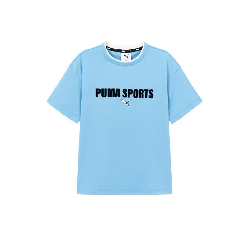PUMA Kids  Quick Dry T Shirts Lake Blue Kids  353226117201-80401 120