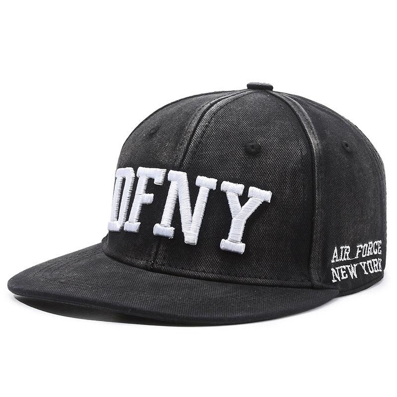Boné bordado de hip hop com letras, masculino e feminino, chapéu plano para atividades ao ar livre, boné de beisebol, chapéu snapback, viseira de sol, chapéu de pesca, boné de pico
