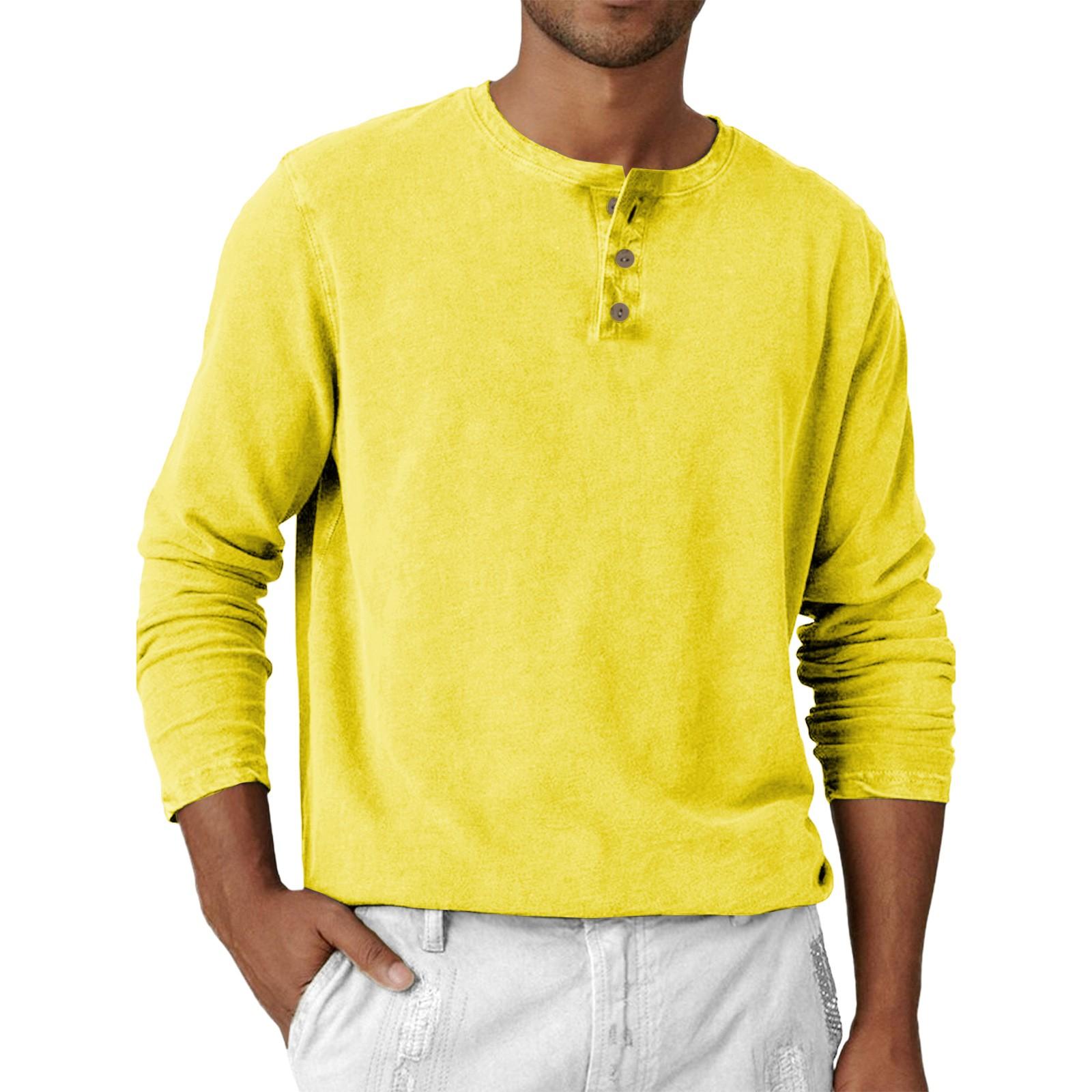 

Мужская свободная повседневная толстовка с длинными рукавами, лацканами и застежкой-молнией XXXL жёлтый