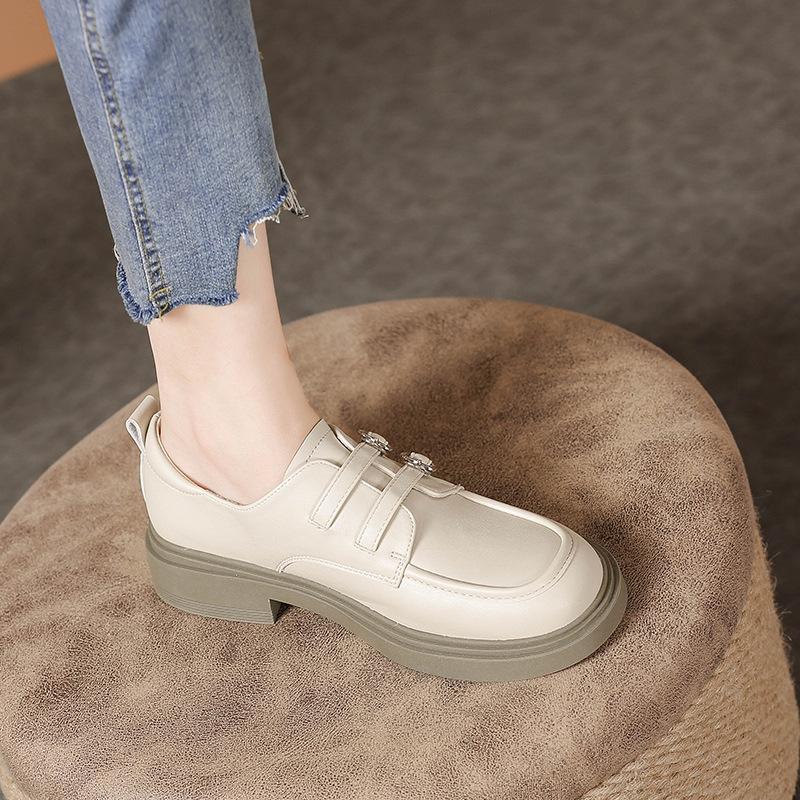 

Вітер ретро туфлі Мері Джейн осінні ноги маленькі туфлі з неглибоким вирізом маленькі шкіряні туфлі студентські одинарні туфлі жіночі 40 абрикосовий