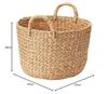 MUJI Small Round Basket with Handles, Diameter 37cm X Height 26cm, Water Hyacinth, 12057925, Basket