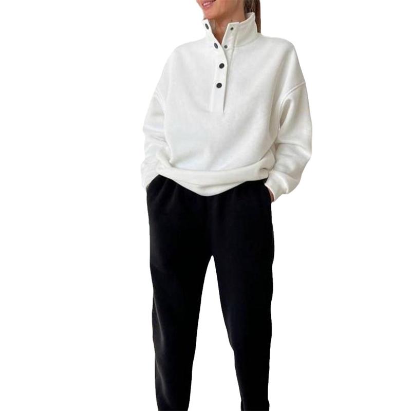 Женские повседневные свободные однотонные толстовки с капюшоном — фото 7