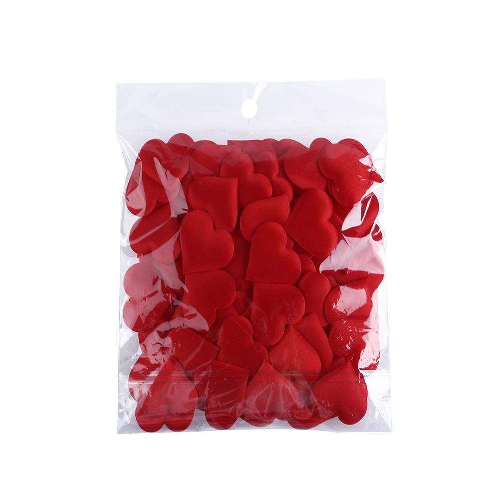 100 Pezzi Confetti in Tessuto Imbottito Petali da Lancio Cuore d'Amore Romantico Spugna Tavola Sposa Matrimonio Festa di San Valentino Decorazione