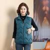 Winter new down cotton vest mother large size stand-up collar cotton vest middle old woman warm top vest
