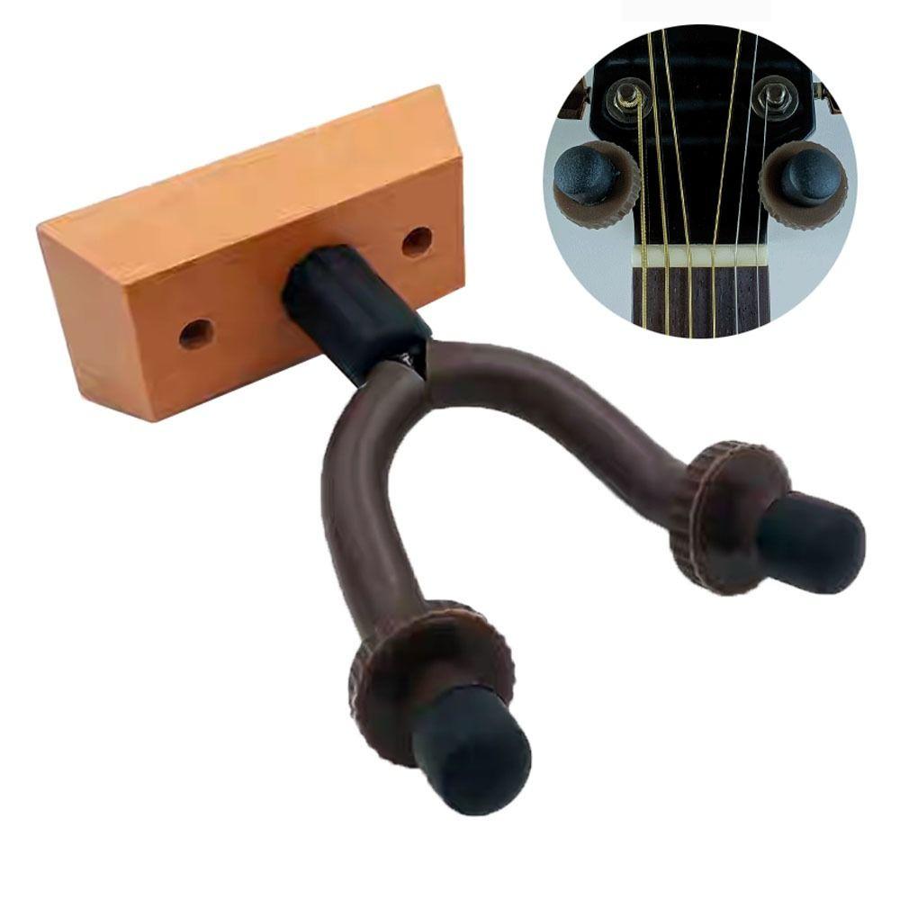 

2Pcs Wood/Metal/Rubber Guitar Wall Hook Wall Mount Instrument Display Stand Guitar Holder Ukulele